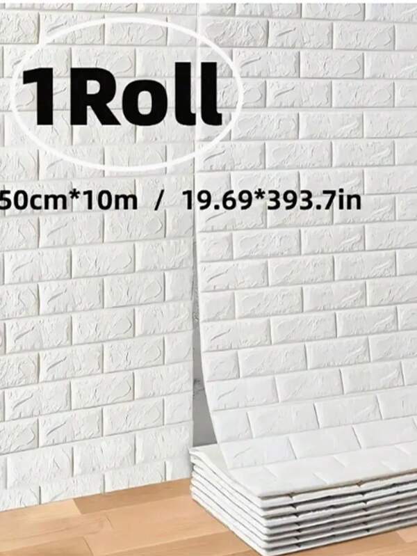 1PC Wall Sticker Matte White Self-Adhesive Waterproof Wall Sticker, Easy To Clean, Can Be Cut At Will, Suitable For Kitchen, Living Room, Bathroom Corridor, Diamond Wall Sticker, Diamond Three-Dimensional Pattern,
