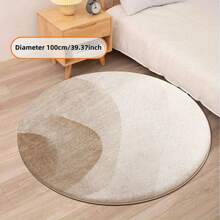 1 件圆形地毯几何条纹设计圆形地毯，可水洗防滑，适用于玄关、客厅、办公室、卧室、书房、室内地毯、可水洗地毯、房间地毯、客厅地毯、厚实易清洁、卧室地毯、床边地毯、卧室地毯、卧室装饰、房间装饰、家居装饰、客厅装饰、秋季家居装饰 - 彩色 - 查看 11