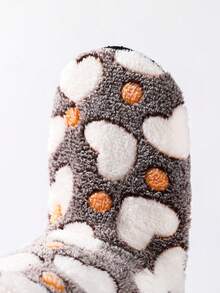 2025秋冬成人室内拖鞋防滑加厚保暖内里男女保暖室内鞋 - 卡其色 - 查看 3