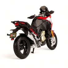BURAGO 1:18 比例杜卡迪 Multistrada V4 压铸合金摩托车模型，儿童玩具车装饰，收藏车模型，男孩生日礼物 - 紅色 - 查看 4