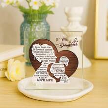 个性化女儿礼物、独特的家居装饰、妈妈给女儿的励志留言、女士书桌装饰、卧室装饰美学、女儿生日礼物、周年纪念礼物——母亲节、生日和周年纪念日的完美之选 - 彩色 - 查看 6