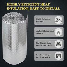 60cm X 5m Radiator Heat Reflective Insulating Foil  Radiator Pad UK - Silver - View 9