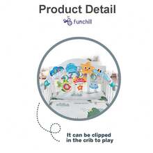 New Baby Press & Rotate Jumping Ball Toy - Cartoon Insect Rotating Educational Learning Toy, Suitable For 0-3 Years Old, Promotes Sensory Development - Multicolor - View 3