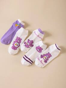 5 đôi tất cổ cao nữ CARE BEARS, tất cá nhân hóa cho mọi mùa, với hình ảnh Gấu Grumpy, Gấu Funshine, Gấu Wish, Gấu Heart Funshine, thích hợp để mặc hàng ngày, trong các dịp lễ, sinh nhật, làm quà tặng. - Nhiều màu - Xem 3