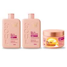 SOUL 3-ITEM SILICONE MIX HAIR KIT - TURBO SHAMPOO - TURBO CONDITIONER AND HAIR MASK - 淺粉色 - 查看 1