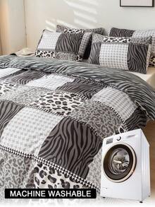 3pcs Heart Pattern Bedding Set (1 Duvet Cover And 2 Pillow Shams), Soft & Skin-Friendly, Suitable For All Seasons, Home, Wedding And Other Occasions - Multicolor - View 11