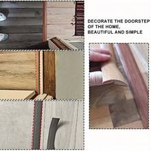 Striscia di transizione per pavimenti in PVC autoadesiva resistente, 1 pezzo, effetto venatura del legno, per moquette e pavimenti duri, bordi flessibili per moquette, pavimenti in laminato e battiscopa in vinile, 39,37 pollici