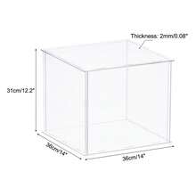 Clear Display Case, Acrylic Box Assemble Dustproof Box Showcase For Collectibles, Crafts - Clear 13.7x13.7x11.8inch - View 2