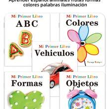 TEENYBABY 10本西班牙语图画书，选自“我的第一本书”系列，旨在增加早期词汇量、拓展视野并促进语言发展。鲜艳的色彩吸引孩子的注意力。是生日和节日的完美礼物。 - 彩色 - 查看 7