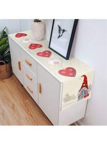 Centrotavola natalizio con gnomi, fiocchi di neve e cuori, decorazione da tavolo invernale e natalizia per cucina e sala da pranzo