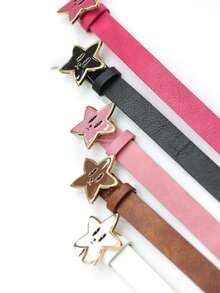 cinto  infantil / cinto estrela  colorido - Marrom - Visão 5