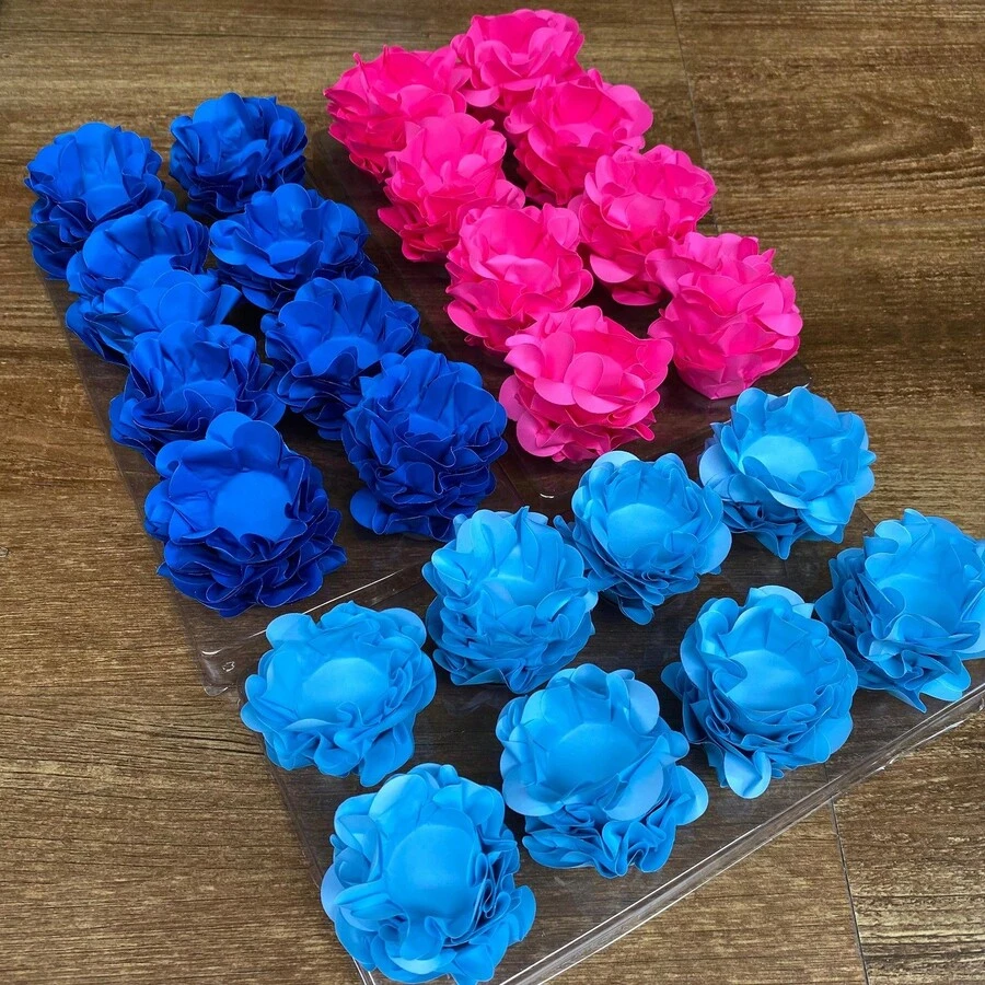 120 Sweet Wrappers For Fine Sweets, Luxury Flower Style, Wedding Party - The Royal + Pink Neon + The Claro - Xem 1