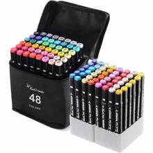 24/36/40/48/60/80 Colors Dual Tip Marker Pen/Art Painting/Watercolor/School Supplies Back To School - 120色/套 - 查看 6