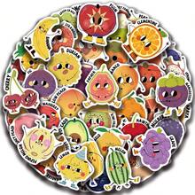 50pcs Picture Book Style Fruit Stickers, Creative Graffiti Stickers, Office Supplies, Mobile Phone Computer Stickers, Highly Attractively Waterproof Cool Stickers, Fun Classic Gift Decoration, Value Pack Cute Cartoon Stickers, Cool Anime Stickers, Decorative Stickers, Waterproof , Mobile Phone Case Decorative Stickers Are Reusable