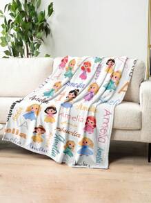 1pc Customized Name Blanket, Family Gift, Birthday Gift, Christmas Gift, Personalized Gift, Children's Day Gift