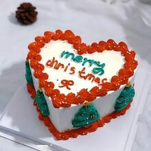 不锈钢心形伸缩蛋糕模具，天鹅浮雕模具，一体式装饰浮雕图案，生日快乐。适合圣诞节和生日派对使用 - 创意烘焙工具。 - 彩色 - 查看 7