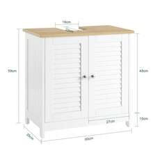 SoBuy Bathroom Base Cabinet FRG237-WN - 白色+卡其色 - 查看 3
