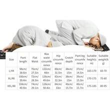 GLOGLOW Men's Prayer Pants, Breathable Polyester Cotton Loose Fit Elastic Waistband Afghan Pajama Trousers For Muslim Prayer Home Travel Casual Wear (L) White - 白色 - 查看 9