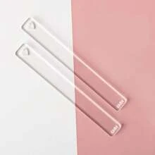 1pc/2pcs 2/3/4/5/6mm Transparent Acrylic Solid Rolling Pin Clay Thick Ruler Acrylic Rolling Track Clay Depth Pottery Auxiliary Tool