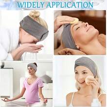 3pcs Women's Adjustable Headbands-Made Of Soft Knitted Acetate Fiber, Non-Slip And Water-Absorbing,Providing Comfort That Stays In Place During Washing Faces, Makeup Application, Styling, Sports, And Yoga, Highly Absorbent, Suitable For Both Women And Girls, Reusable And Durable Headbands - 粉色 - 查看 2