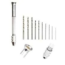 Mini Micro Drill Crafts + 10 Resin Drill Bits - 銀色 - 查看 3