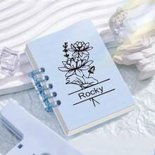 1/3/5/10 piezas Cuaderno mini de hojas sueltas personalizado, cuaderno de bolsillo con nombre y flor guardiana personalizados, cuaderno portátil personalizado, planificador de alta estética, adecuado para registros de oficina, notas de reuniones, notas de estudio; cuaderno personalizado para la temporada de graduación, cuaderno para el regreso a clases, cuaderno profesional personalizado, regalo para la temporada de graduación, regalo para el regreso a clases, regalo personalizado de empresa, regreso a clases - Multicolor - Ver 11