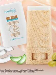 Protector Solar Facial Ecológico en Barra Bloqueador FPS Natural Cosmético Belleza Prevención Daños Piel Fácil Aplicación Hidratante Skincare Protección UVA UVB - Blanco - Ver 3