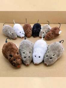 Wind-Up Spring Plush Toy, Realistic Fake Mouse Can Run, Random Colors Of Cats&Dogs Pets Toys