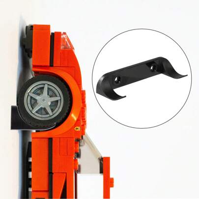 1 Set Wandhalterung für Automodelle, stabile vertikale Modellauto-Halterung, kompatibel mit Speed Champion für Autosammler (Schwarz)