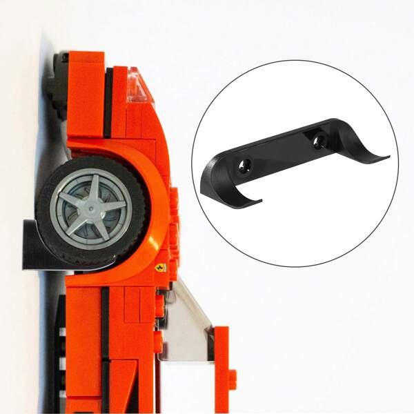 12 piezas Soporte de pared para exhibición de autos, soporte vertical estable para modelos de autos, compatible con Speed Champion para entusiastas de la colección de estantes de autos (Negro)