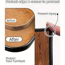 1 قطعة شريط حواف ذاتي اللصق بشكل حرف U بطول 5 متر/196.85 بوصة، غطاء واقي للحماية والديكور لحواف الطاولات والكراسي