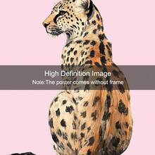 Set Of 3 Unframed Pink Leopard Playing Card Cheetah Star Preppy Art Poster Canvas Print Minimalist Y2K Luxury Girly Room Dopamine Decor Funky Painting For Dorm,Living Room,Bedroom,Modern Home Decoration