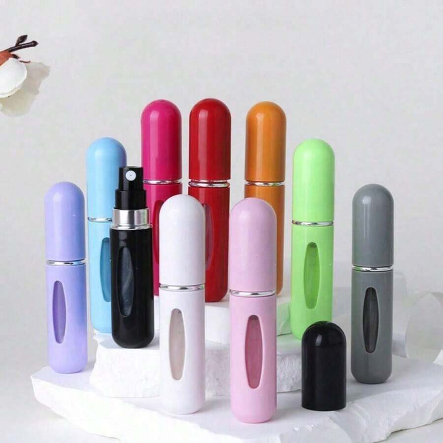 1pc 5ml Refillable Perfume Bottle, Perfume Bottle Mini Portable Sprayer, Fragrance Bottle, Cosmetic Container, Travel Accessories, Hot Selling Storage Containers - 彩色 - 查看 1