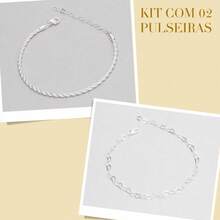 Kit Of 2 Elegant Women's Bracelets With Openwork Heart Shape, Plated In 925 Silver Or 18K Gold - 銀色 - 查看 2