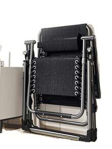 Poltrona reclinabile pieghevole, robusta e durevole per ufficio, pisolino, patio, relax, convertibile da seduta a sdraiata