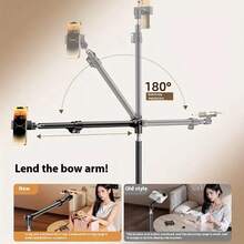 Bộ giá đỡ điện thoại ba chân có thể điều chỉnh, thích hợp chụp ảnh từ sàn đến trần nhà, với tay đỡ có thể kéo dài để phát trực tiếp, quay phim, nấu ăn, vẽ tranh và chụp ảnh thực phẩm. Thích hợp cho kỳ nghỉ hè, du lịch, hoạt động ngoài trời, phát trực tiếp, quay phim ổn định, gậy selfie, thiết bị vlog, với khả năng chịu tải mạnh mẽ. - màu đen - Xem 4