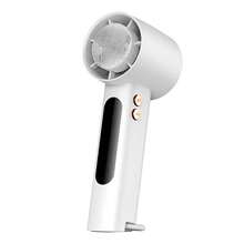 Ventilador de mão com refrigerador de gelo, ventilador pessoal recarregável de 3000 mAh, velocidade ajustável de 0 a 100, supermini e potente, ventilador de mão portátil para viagens, atividades ao ar livre, escritório, trabalho, cor marfim