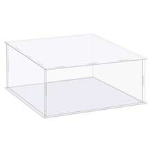 Clear Display Case, Acrylic Box Assemble Dustproof Box Showcase For Collectibles, Crafts - Clear 12.2x12.2x6.3 Inch - View 1