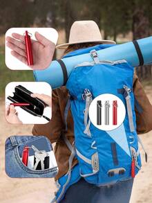 带钥匙扣的紧凑型铝合金药丸管 - 安全旋盖，便携易用，适用于日常药物管理，钱包药盒，药丸收纳盒 - 彩色 - 查看 5