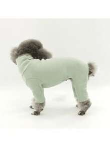 Ropa para perros de felpa sólida multicolor, mono de 4 patas, mono casual cómodo adecuado para perros pequeños como Teddy, Pomerania, Yorkshire Terrier, Maltés, para todas las estaciones