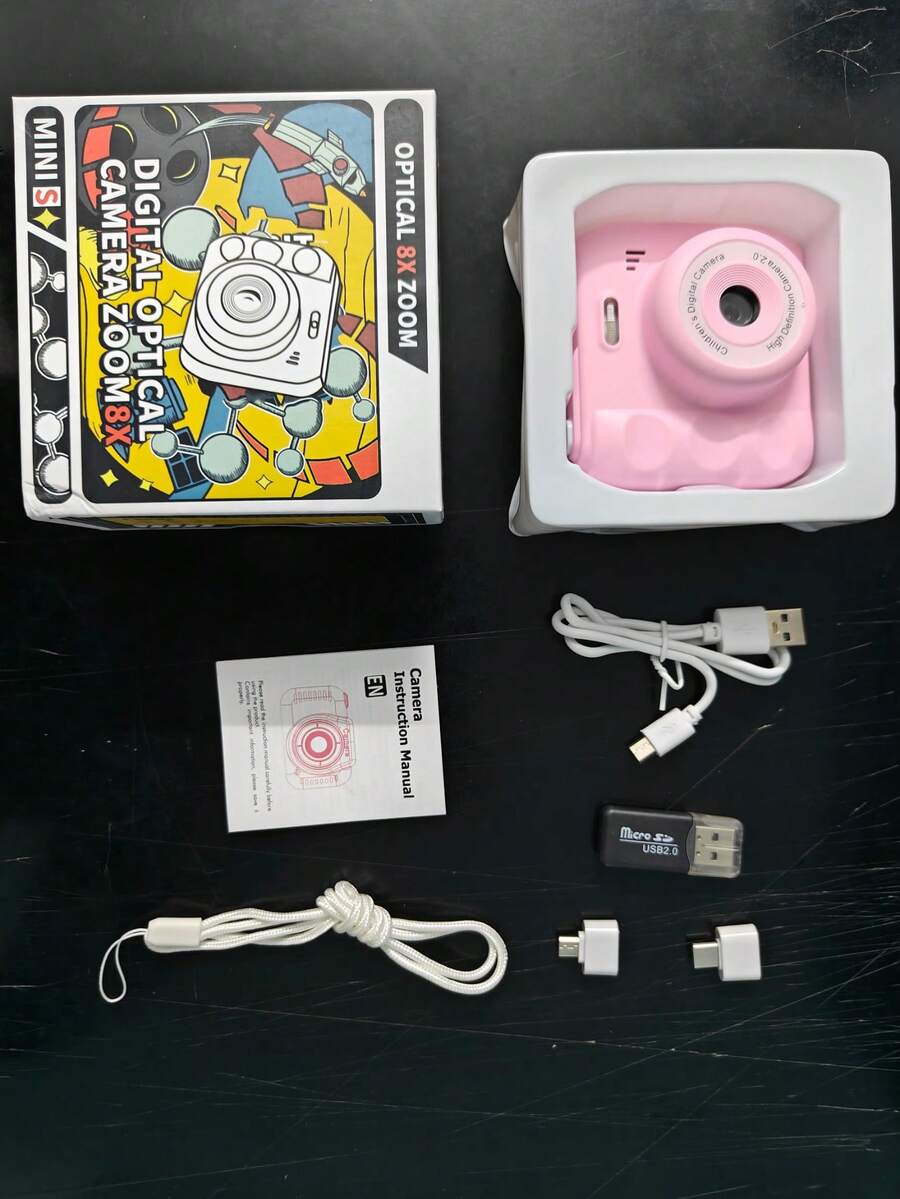 Student Favorite HD Dual-Camera Digital Compact Camera, Capturing Wonderful Moments With 48 Million Ultra-Clear Pixels, Complete With Video Recording & Playback Functions. - 粉色 - 查看 1