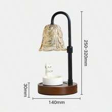 Romatherapy Lamp, Wax Melting Lamp, Candle Melting Lamp, Bedroom Bedside Gift Table Lamp, Dimmable Wood Art, Fireless Aromatherapy Desktop Decoration For The Bedroom, The Best Choice For Gifting Christmas Decorations, Gifts - Black - View 7