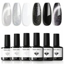 Cat Eye Gel Nail Polish Set, 6 Colors 9D Glassy Cat Eye Glitter Gel Polish Black Red Purple Blue Silver Brown Nail Polish All Seasons With Magnet Soak Off Led DIY Salon Gift-842643 - A-2午夜星塵 - 查看 2