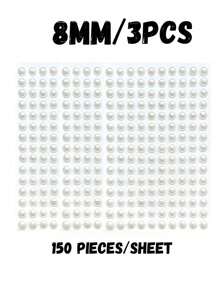 3 Peças/1 Peça de Diferentes Tamanhos de Adesivo de Pérola e Strass, Adesivo de Cristal Acrílico e Gema, Remendo Decorativo Autoadesivo para Penteados, Maquiagem de Olhos, Artesanato, Decoração de Pérolas, Remendo Decorativo Autoadesivo, Decoração de Feriados