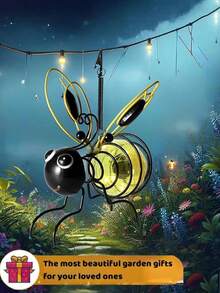 Outdoor Bee Lights - Solar Hanging Bee Decor Lights With Spring - Outdoor Hanging Solar Lights, Suitable For Garden, Yard, Patio, Porch Decor And Birthday Gifts (Yellow) - Yellow - View 4