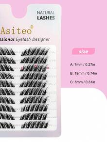 Asiteo 120 件 D 卷 DIY 睫毛延长狐狸眼睫毛漫画单根睫毛簇睫毛化妆睫毛簇、睫毛簇、单根睫毛、睫毛、假睫毛 - D - 查看 5