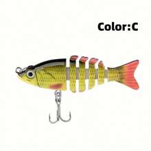 Señuelo de pesca suave de múltiples secciones de 6 cm/5 g, adecuado para la pesca de crappie, chub y trucha de arroyo