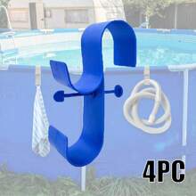 1/2 pièces Support de tige de piscine réglable - en plastique, idéal pour les piscines hors-sol, comprend le filet de piscine et les accessoires de crochet de brosse. Accessoires de piscine | Support réglable | Construction en plastique, support de tige de piscine sécurisé et fiable. Accessoires de piscine, articles de plage essentiels, accessoires de plage, flotteur de piscine