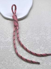 1 قطعة حبل متعدد الألوان مزدوج العقدة من البوليستر، مصنوع يدويا، إكسسوار DIY لحقائب، سلاسل الهاتف، ومعلقات المجوهرات