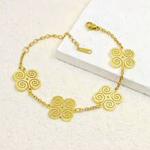 1 Stück Afrikanisches Nyame Gye Armband, Edelstahl Adinkra traditioneller Schmuckanhänger Armband für Frauen